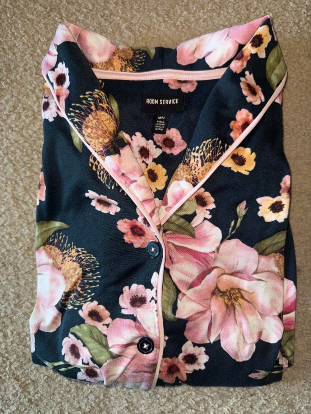 Room Service Floral Pajama Lounge Set size M Comfy Cozy Essentials - Picture 4 of 8
